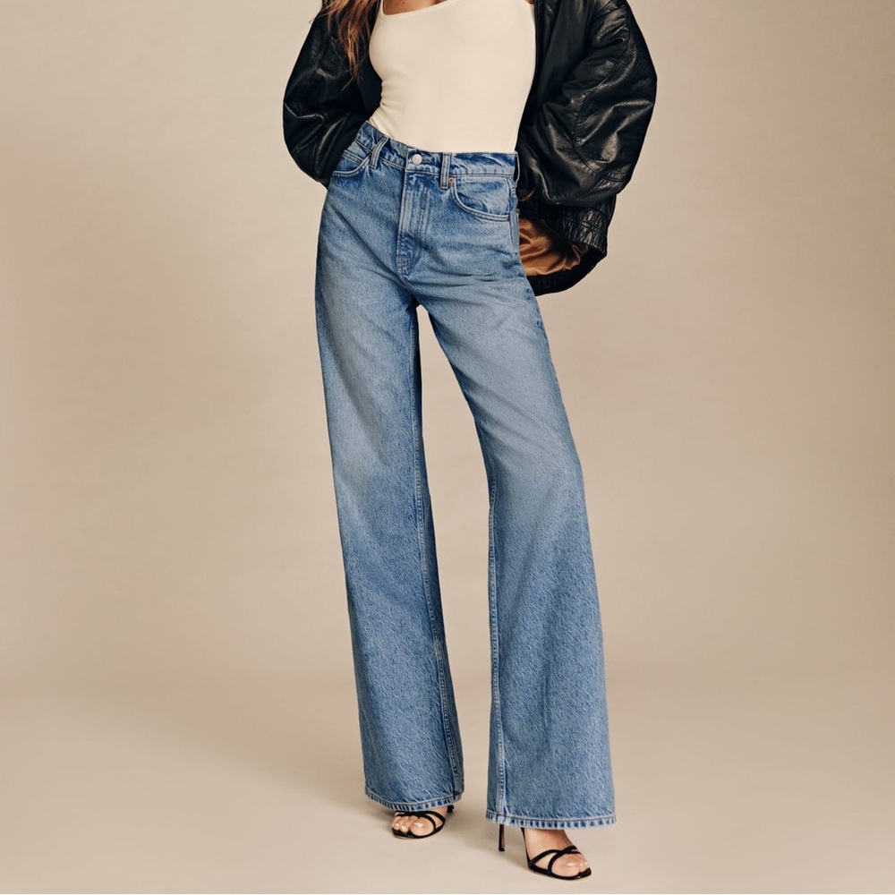 Reformation Cary High Rise Slouchy Wide Leg Jeans